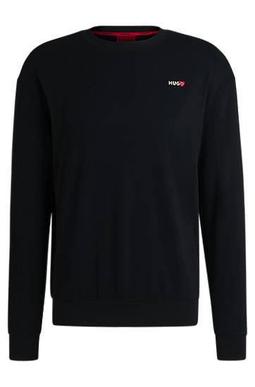 Sveter BOSS HUGO Sweatshirt with Heart Logo Čierna | 50532027, 0