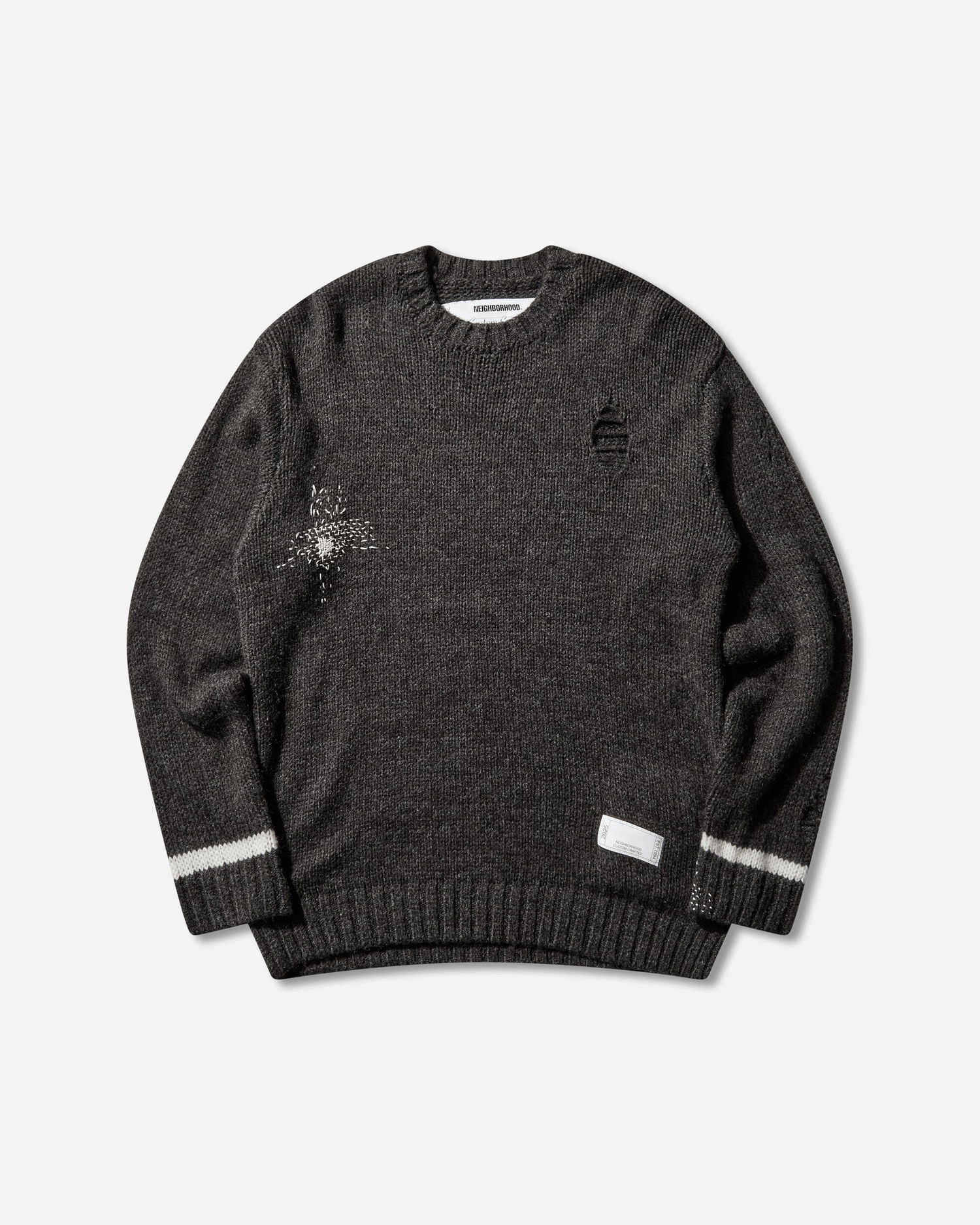 Sveter Neighborhood Savage Crewneck Sweater Šedá | 252FUNH-KNM02 CHARCOAL, 1
