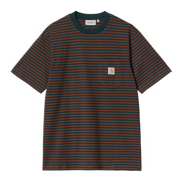 Tričko Carhartt WIP Striped Pocket T-Shirt Hnedá | I033816_9, 3