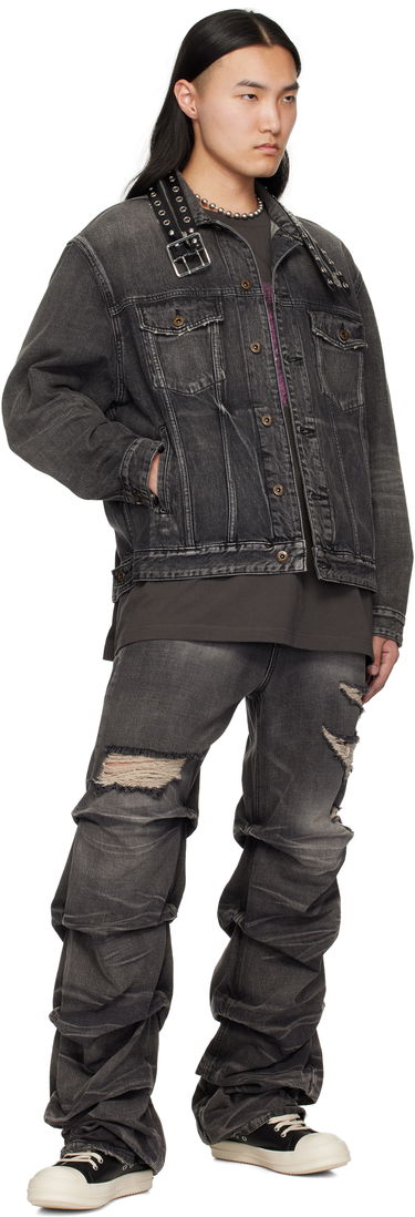 Bunda We11done We11done Belted Collar Denim Jacket Čierna | WD-DJ0-25-315-U-BK, 3