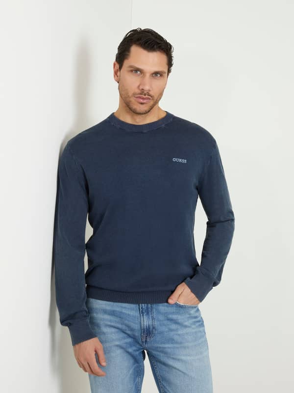Sveter GUESS Side Logo Embroidery Navy | M4GR06Z3DN1, 0