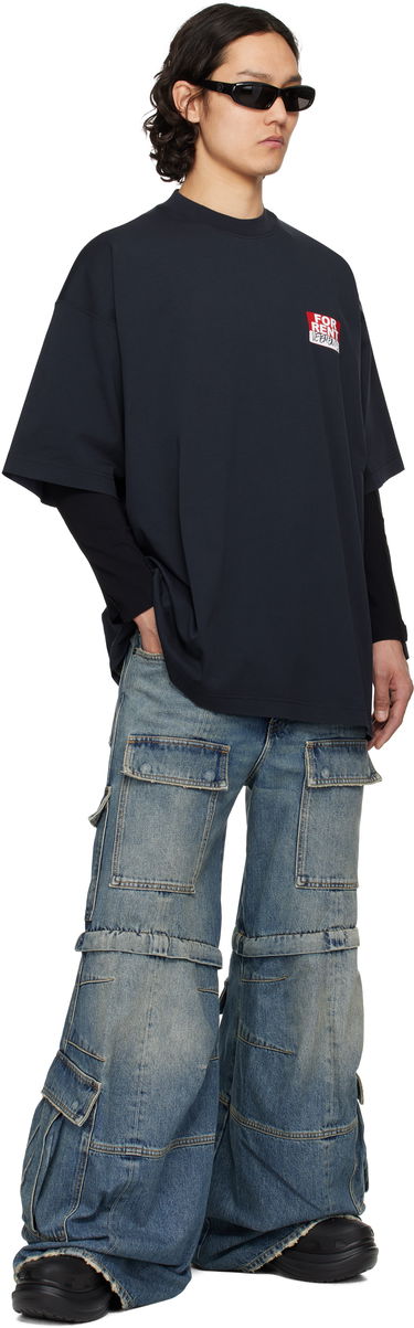 Tričko VETEMENTS Vetements 'For Rent' Oversized T-Shirt Navy | UA66TR745N, 3