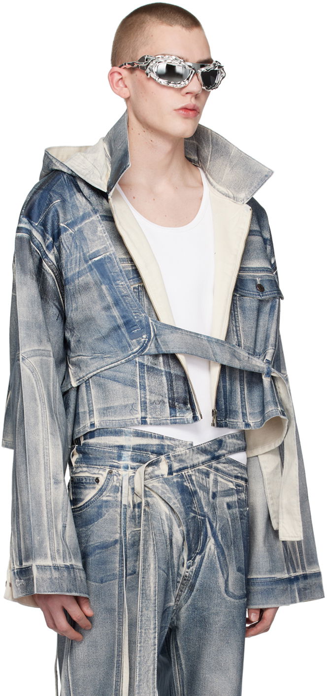 Bunda Ottolinger Ottolinger Exclusive Cropped Denim Jacket Modrá | 1701908E, 1