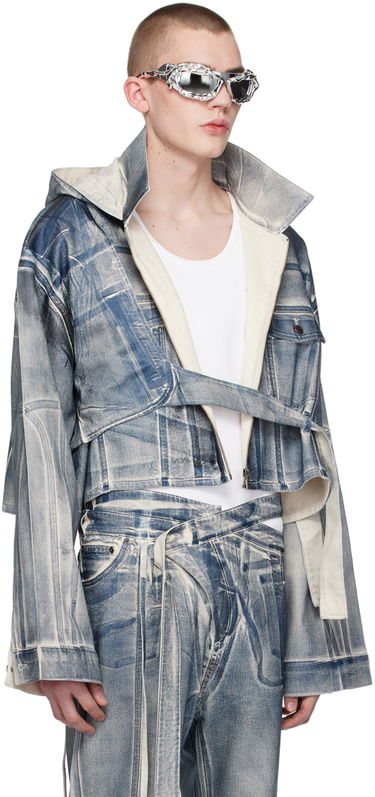 Bunda Ottolinger Ottolinger Exclusive Cropped Denim Jacket Modrá | 1701908E, 1