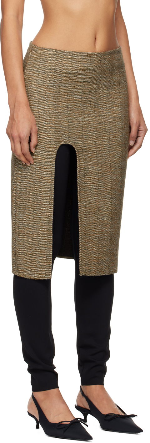 Sukňa Stella McCartney Stella McCartney Side-Slit Midi Skirt Hnedá | 6301203EJ701, 1