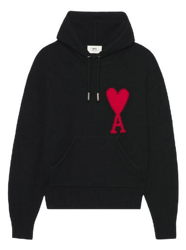 Mikina AMI ADC Knitted Hoodie Čierna | UKS802 018 009