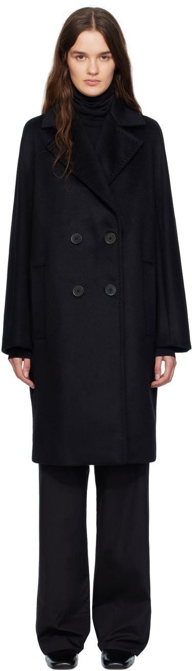 Kabáty Max Mara Max Mara Agenda Double-Breasted Coat Čierna | 2526016081600, 0