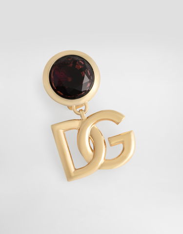 Náušnice Dolce & Gabbana Dolce & Gabbana Logo Clip Earrings with Crystals Metalická | WER6M1W1111ZOO00, 2