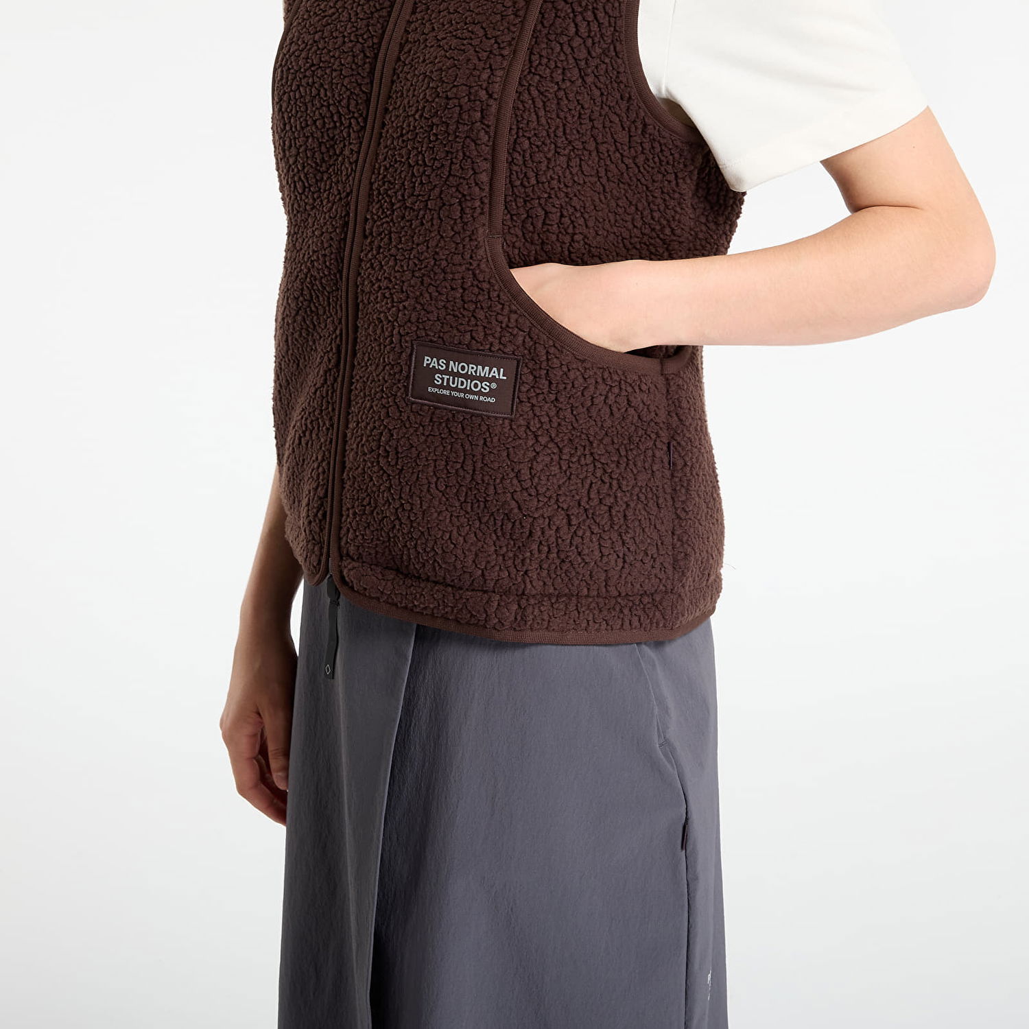 Vesta Pas Normal Studios Off-Race Pile Fleece Vest Hnedá | WL2005AO-996, 1
