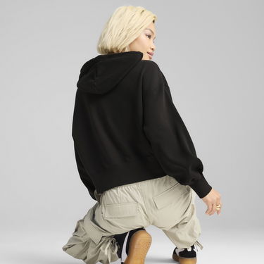 Mikina Puma Leo Luxe Cropped Hoodie Čierna | 632338_01, 3