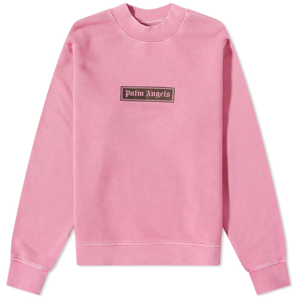 Mikina Palm Angels Box Logo Crew Sweat Ružová | PMBA062F22FLE0013210, 0