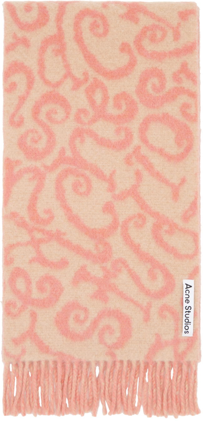 Šál Acne Studios Monogram Jacquard Scarf Ružová | CA0279-, 0