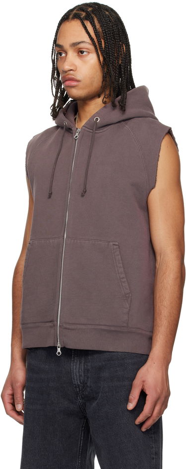 Mikina OUR LEGACY Our Legacy Motor Sleeveless Zip-Up Hoodie Fialová | M2256MF, 3