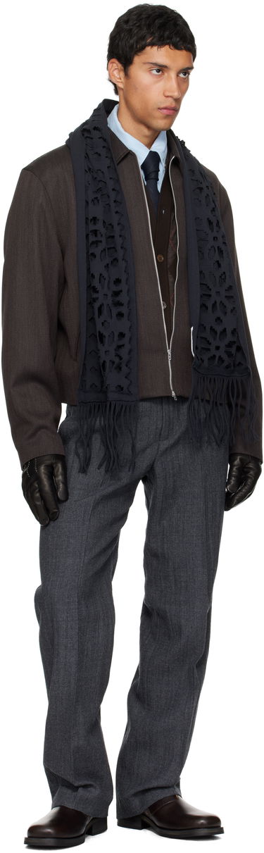 Šál OUR LEGACY Our Legacy Tore Fringed Scarf Čierna | A4258TC, 1
