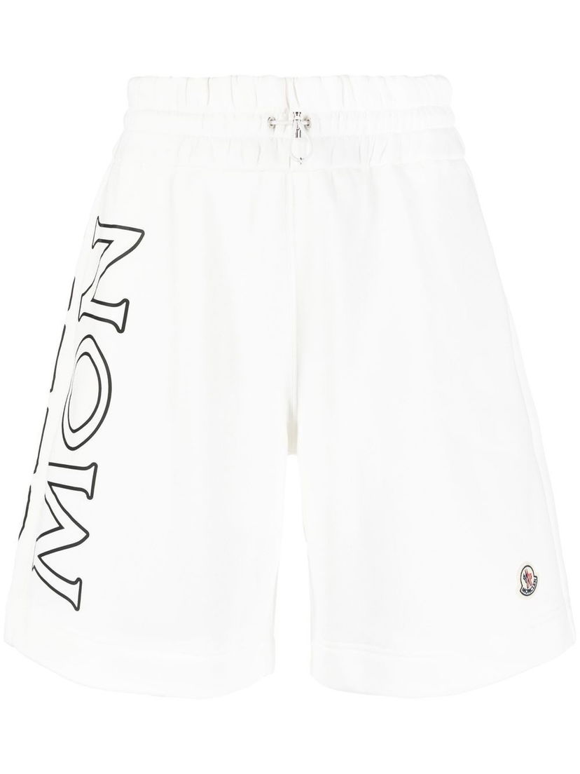 Šortky Moncler Logo Print Toggle Shorts Biela | H2 093 8H00018 809KX 034