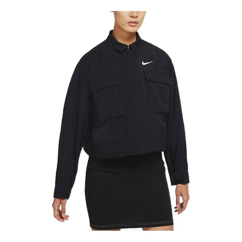Bomber bunda Nike Big Pocket Short Jacket Čierna | DM6244-010