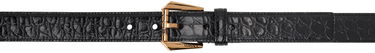 Opasok Versace Versace Croc Effect Leather Belt Čierna | 1008373_1A08711, 0