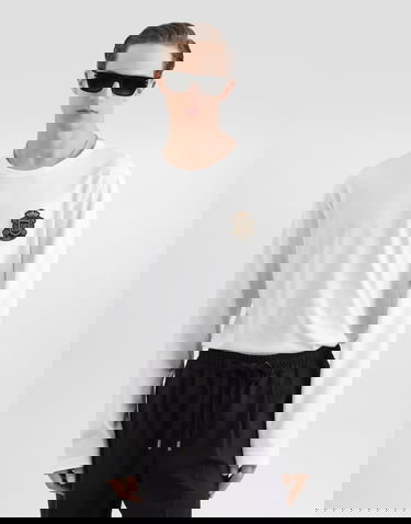 Tričko Dolce & Gabbana Cotton T-shirt With Heraldic Patch Biela | G8PV0ZG7PZUW0800, 3