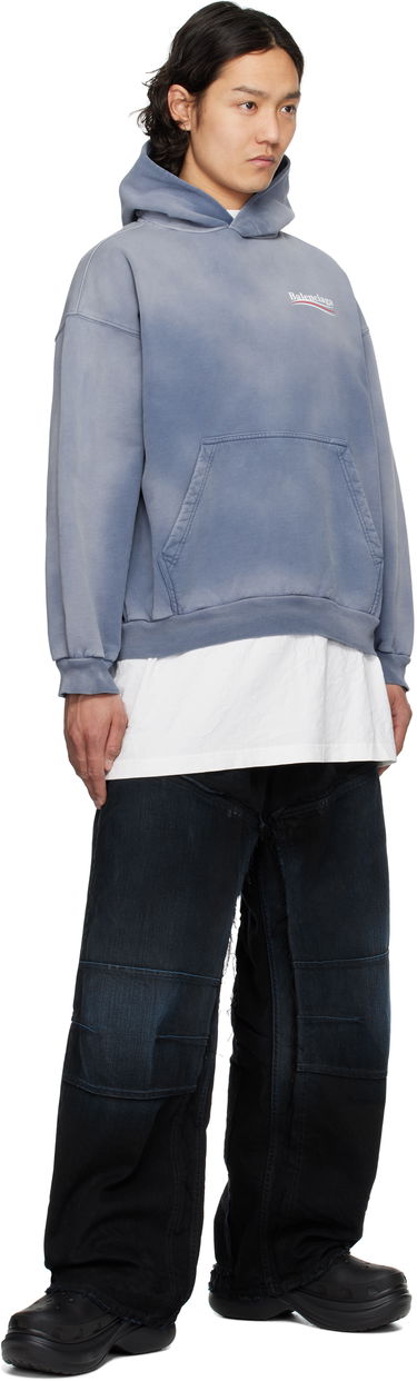 Mikina Balenciaga Balenciaga Political Campaign Hoodie Modrá | 767877TRVB1, 3