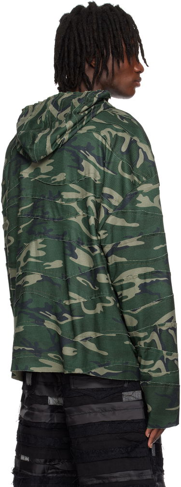 Mikina Who Decides War Who Decides War Winged Wavelength Camo Zip-Up Hoodie Zelené | 1110650011SS25, 2