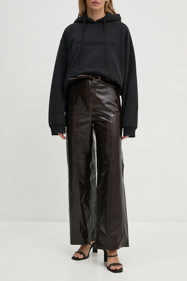 Mikina Nanushka High-Waisted Wide-Leg Pants Čierna | NW24PFOW19271, 0