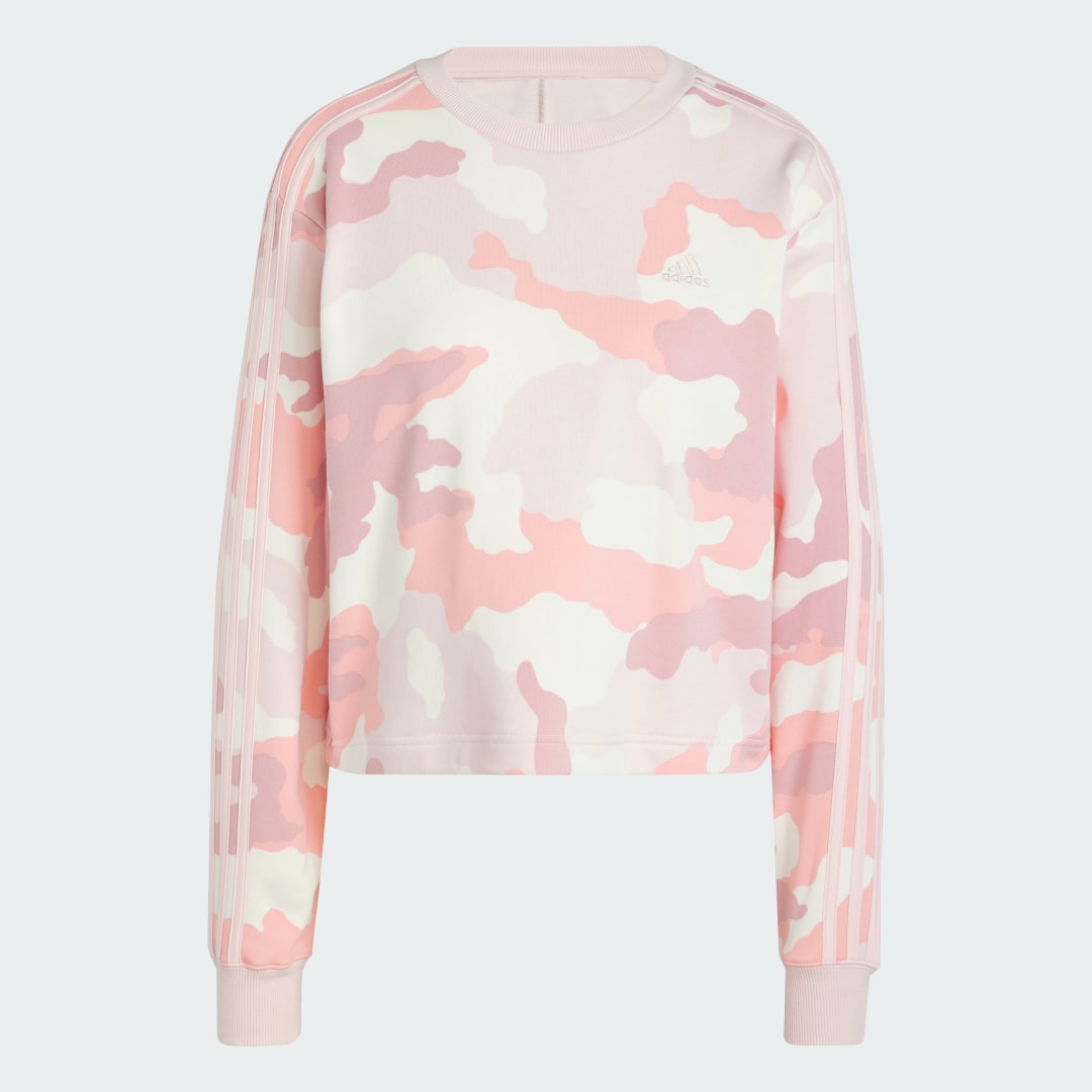 Camo-Print Cropped Sweatshirt