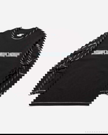 Tričko ROA Sticks Stitch Organic Longsleeve T-Shirt Čierna | RBMW0509JY51 BLK0001, 1
