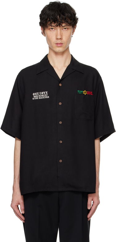 Košeľa WACKO MARIA WACKO MARIA Bob Marley One Love Short Sleeve Button-Up Shirt Čierna | BOBMARLEY-WM-HI10, 0