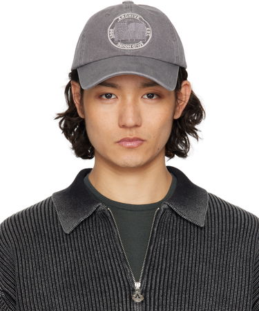 Šiltovka Solid Homme Solid Homme 'Solid House' Cotton Baseball Cap Šedá | S251AC12, 0