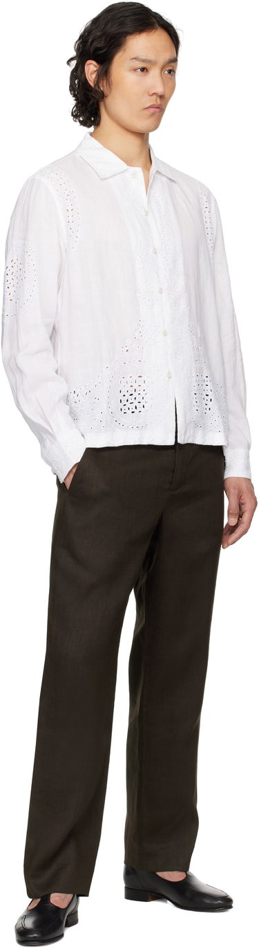 Košeľa Bode Bode Belvoir Eyelet Shirt Biela | MRS25SH039, 3