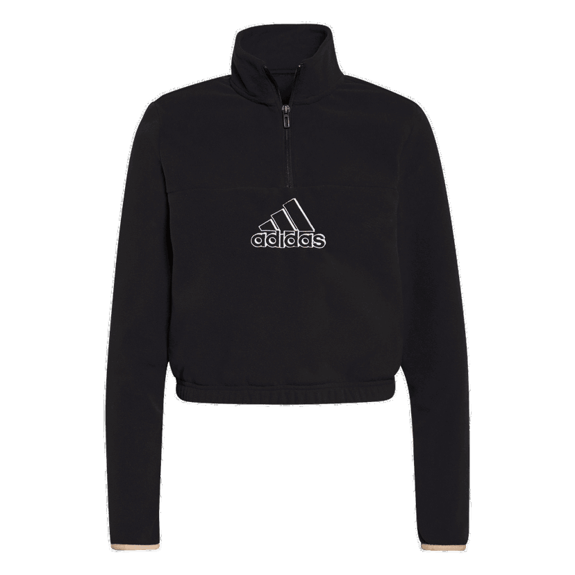 Mikina adidas Originals Quarter Zip Fleece Sweatshirt Čierna | GS1356