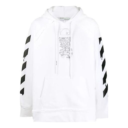 Mikina Off-White Dripping Arrows Print Hoodie Biela | OMBB057R20E300050110