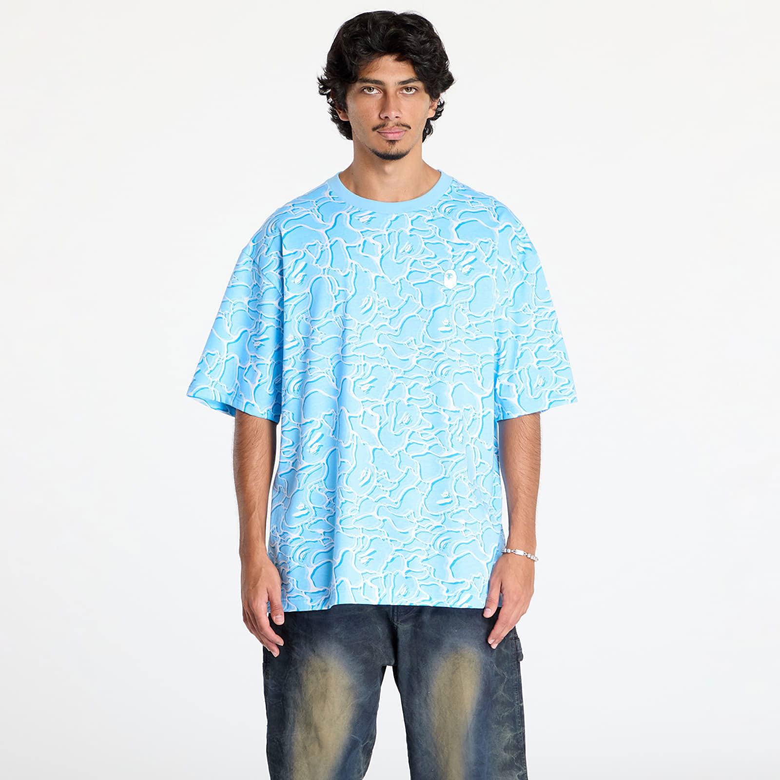 Abc Sea Surface Camo Relaxed Fit Tee Blue