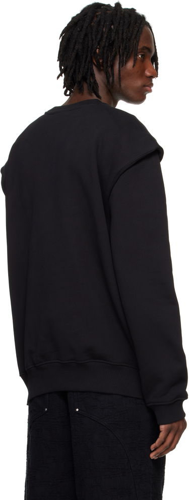 Mikina HELIOT EMIL HELIOT EMIL Outline Logo Sweatshirt Čierna | PRESS25_M_08_052_BLK01_CO, 2