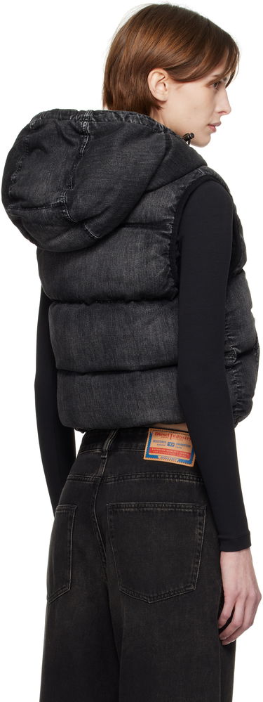 Vesta Diesel Diesel W-Hopper Cropped Puffer Vest Čierna | A16058 0ABCB, 2