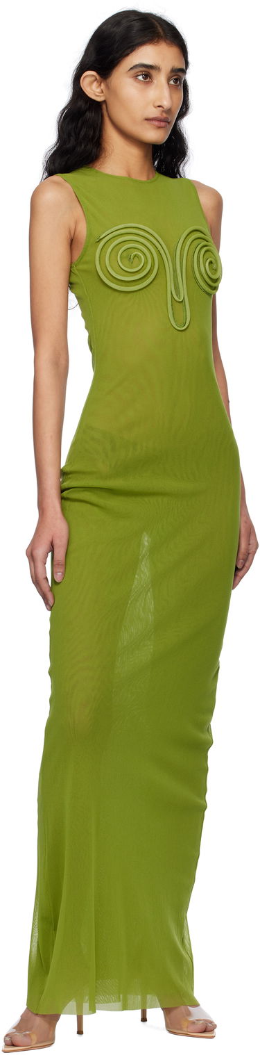 Šaty Jean Paul Gaultier Jean Paul Gaultier 3D Spirale Maxi Dress Zelené | 25/34-F-RO393B-T001-43, 3