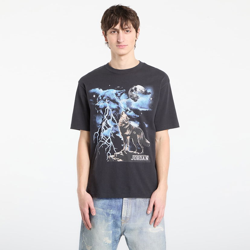 Tričko Jordan Jordan Wolf Moon Lightning Graphic T-Shirt Čierna | IQ0547-045