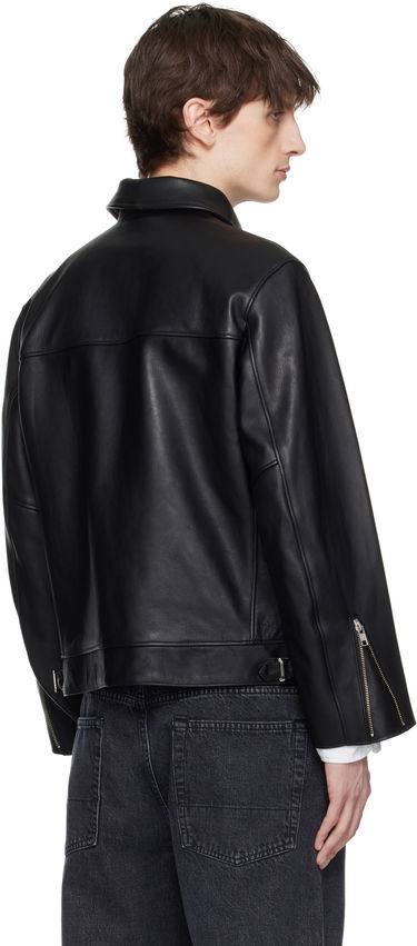 Bomber bunda WACKO MARIA WACKO MARIA Double Riders Leather Jacket Čierna | 25SS-WMO-BL02, 2