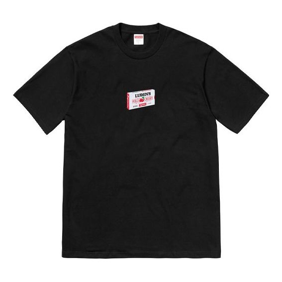 Tričko Supreme Short Sleeve Ludens Tee With Cherry Candy Print Čierna | SUP-FW18-1194