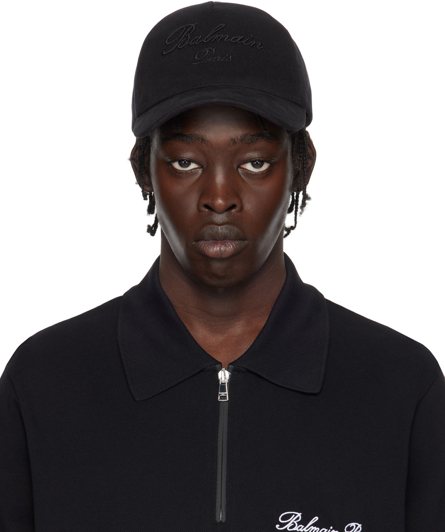 Šiltovka Balmain Cotton Baseball Cap Čierna | EH1XA231CD29, 0