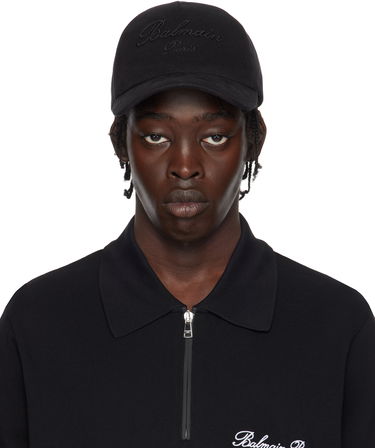 Šiltovka Balmain Cotton Baseball Cap Čierna | EH1XA231CD29, 0