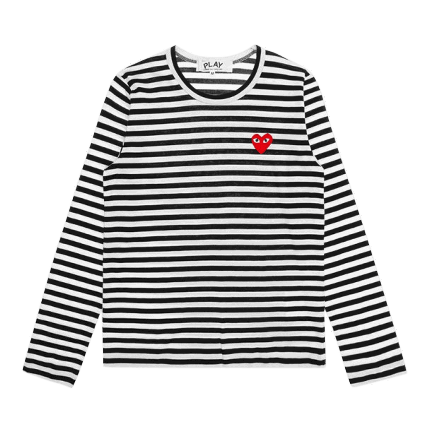 Tričko Comme des Garçons PLAY Striped Long Sleeve T-Shirt with Red Heart Logo Rôznofarebný | AZ T163 051 1, 0