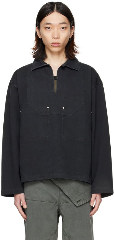 Košeľa Dion Lee Rivet Detail Long Sleeve Shirt Čierna | C5039PS24, 0