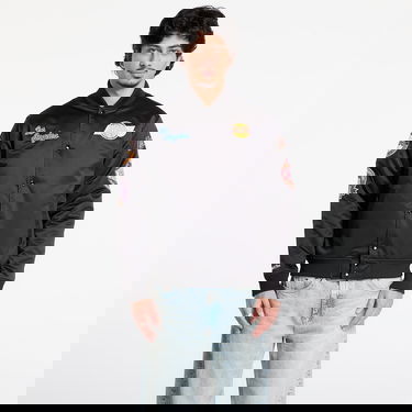 Bomber bunda Mitchell & Ness NBA Blackout Heavyweight Satin Jacket Los Angeles Lakers Čierna | JK15027-LALBLCK, 0