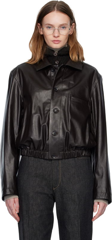 Bunda LEMAIRE Soft Leather Collared Blouson Jacket Hnedá | OW1158 LL0146, 0