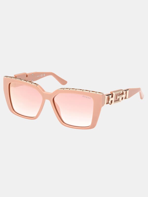 Slnečné okuliare GUESS Square Sunglasses Ružová | GU791555QQQ, 0