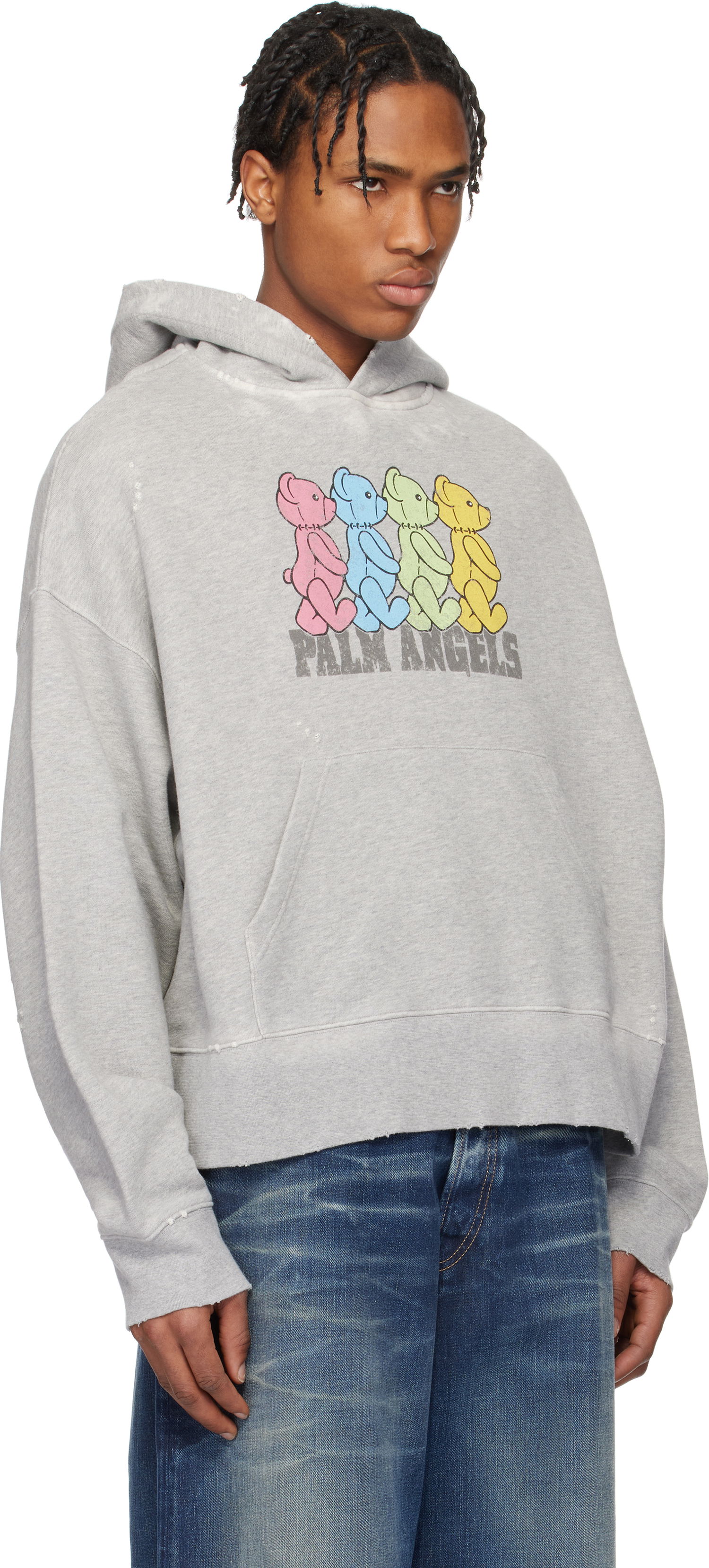 Mikina Palm Angels Palm Angels Multicolor Bears Hoodie Šedá | PMBB172S25FLE0020884, 1