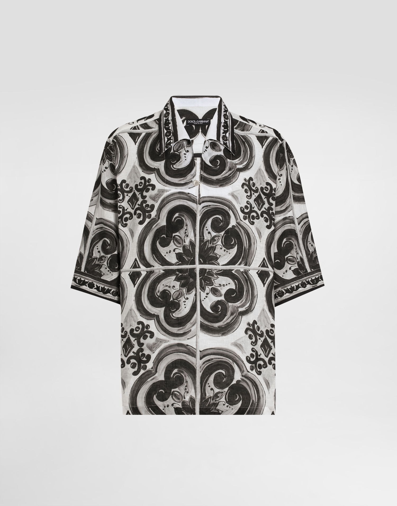 Košeľa Dolce & Gabbana Dolce & Gabbana Majolica Print Linen Shirt Rôznofarebný | G5GJ8TFP4M8IU3TN, 0