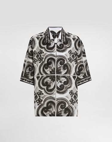Košeľa Dolce & Gabbana Dolce & Gabbana Majolica Print Linen Shirt Rôznofarebný | G5GJ8TFP4M8IU3TN, 0