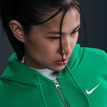 Mikina Nike Nike Sportswear Phoenix Fleece Full-Zip Hoodie Zelené | HJ0995-324, 2